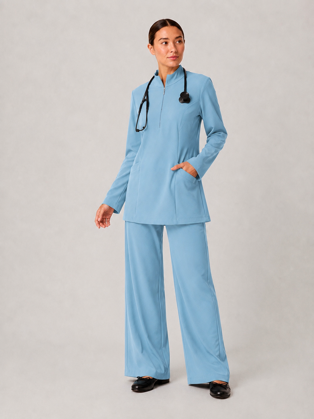 The Saturn Scrub Set - Skyblue